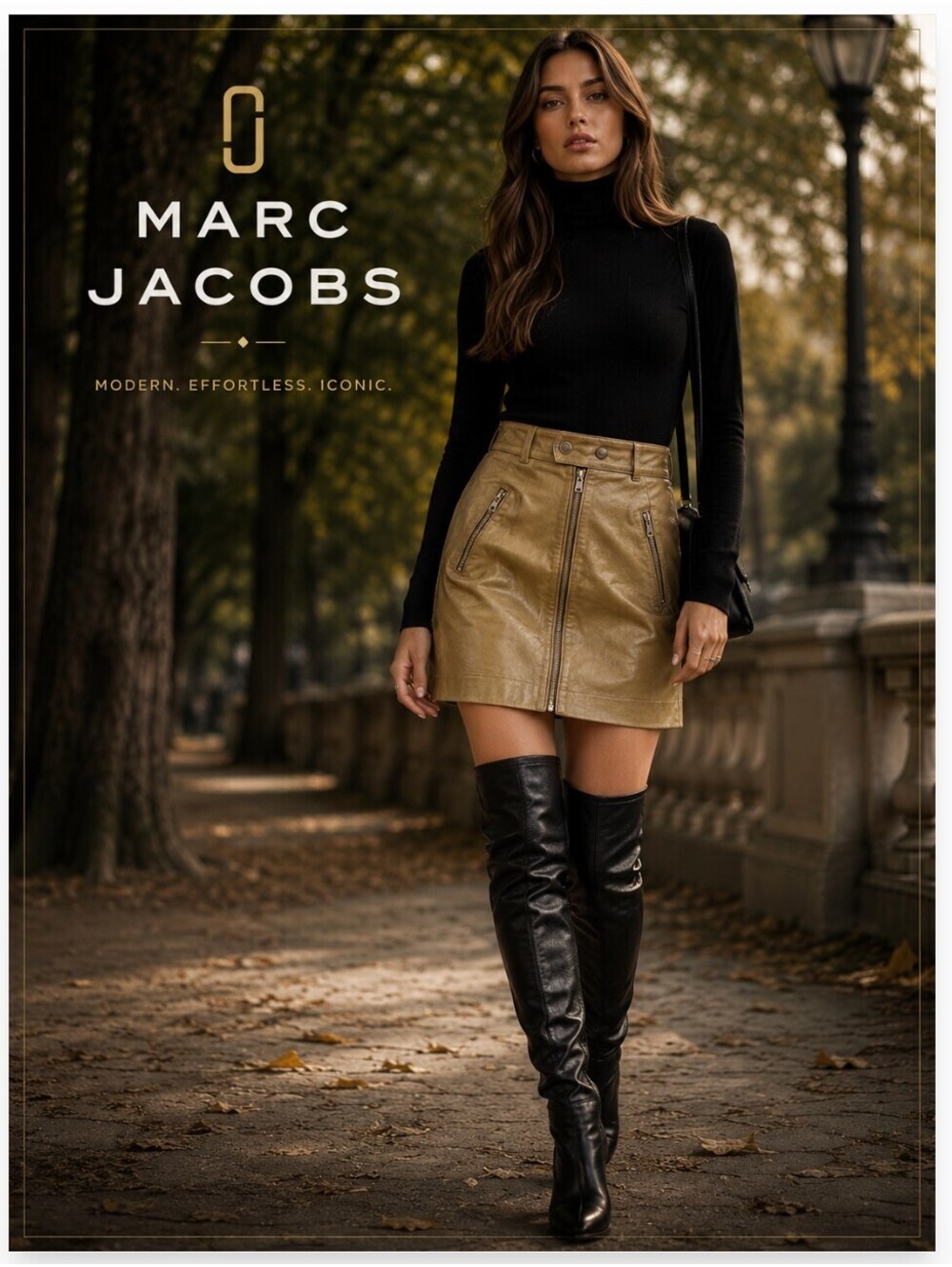 Marc Jacobs Zippered Leather Skirt